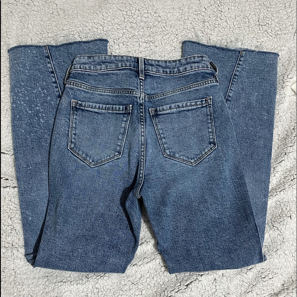 New Old Navy Extra High-Waisted Acid-Wash Flare Cut-Off Jeans - Picture 2 of 5